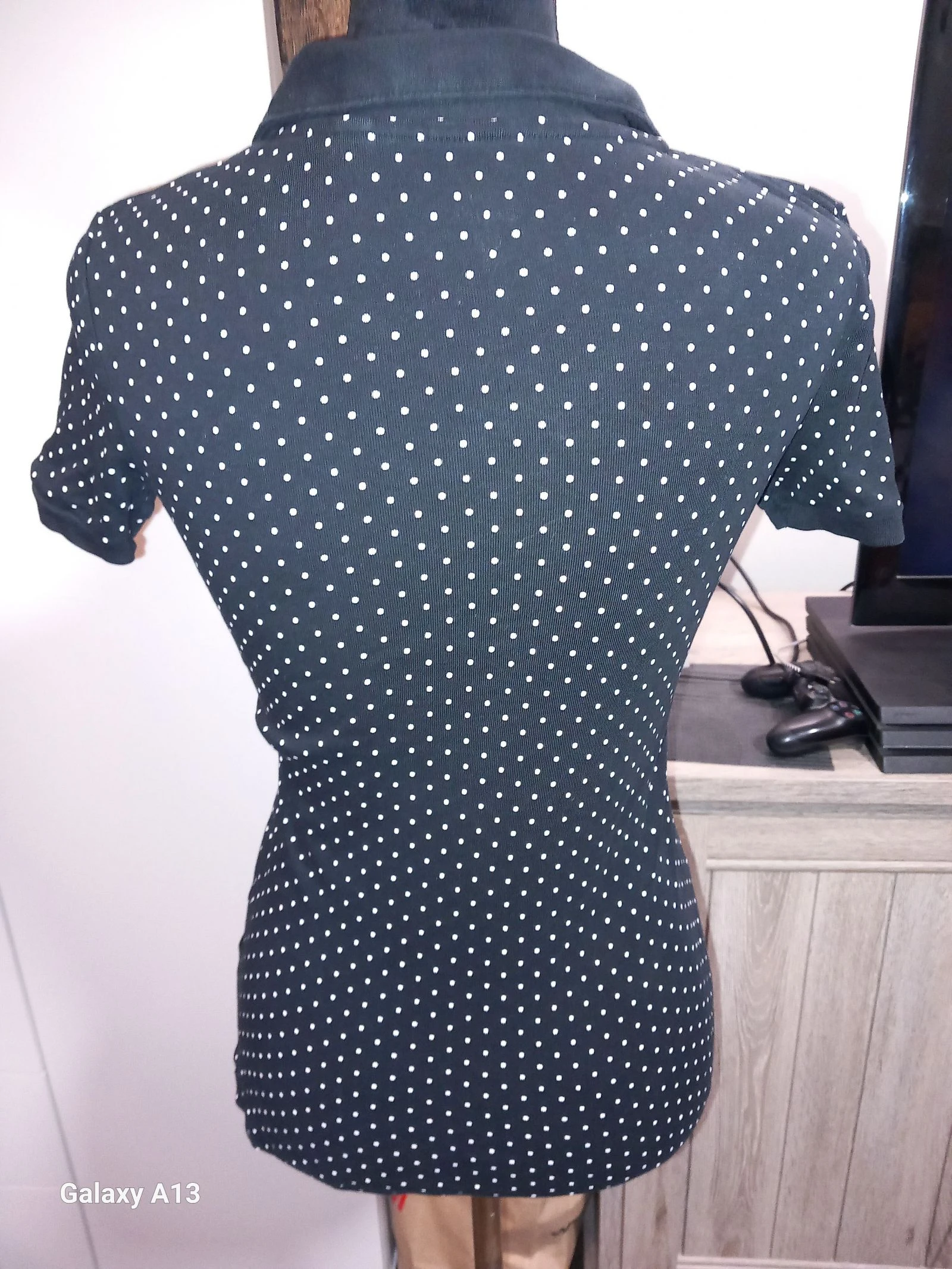 Zwarte polo met witte stippen C&A – Maat XS (Zeer goede staat) – photo 5